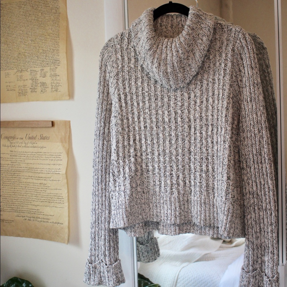 Free People chunky knit turtleneck sweater